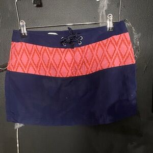 Patagonia Navy and Pink Mini Skirt